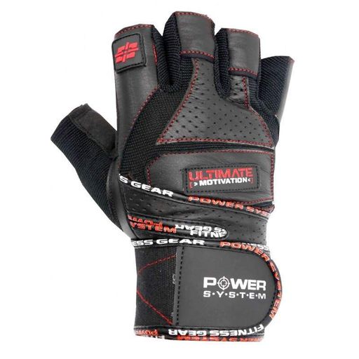 Рукавички для фітнесу Power System PS-2810 Ultimate Motivation Black/Red Line L (1231199)