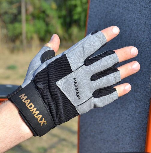 Рукавички для фітнесу MadMax MFG-871 Damasteel Grey/Black M (1231370)