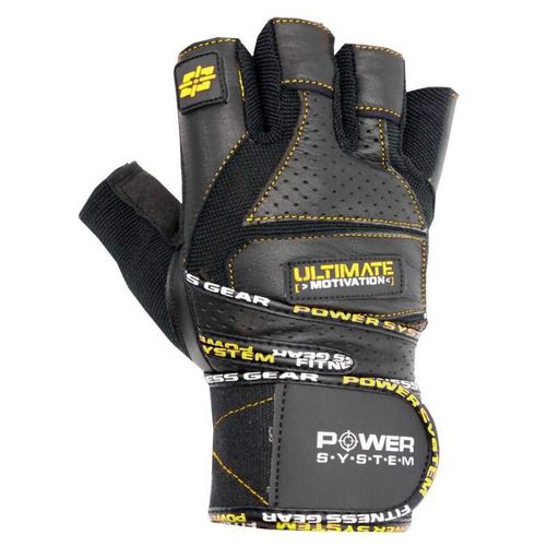 Рукавички для фітнесу Power System PS-2810 Ultimate Motivation Black/Yellow Line M (1231834)