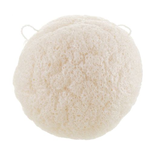Конжаковый спонж для лица Cosmo Shop Konjac Sponge полумячик, белый, 1 шт (CS020)