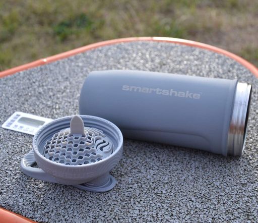 Шейкер спортивний SmartShake металевий Reforce Stainless Steel 30oz/900ml Gray (Original) (1231985)