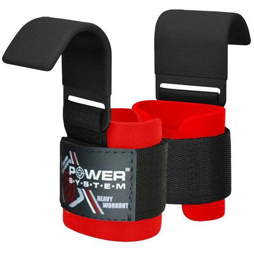 Гаки для тяги на зап'ястя Power System PS-3310 Hardcore Hooks Black/Red (1232110)