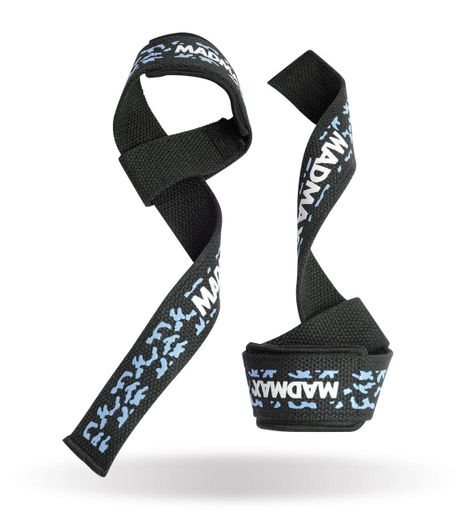 Лямки для тяги MadMax Camo Power Wrist Straps Camo/Light Blue (1232182)