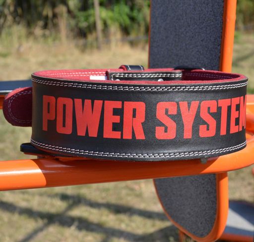 Пояс для важкої атлетики Power System PS-3830 Beast шкіряний Black/Red M (1232258)