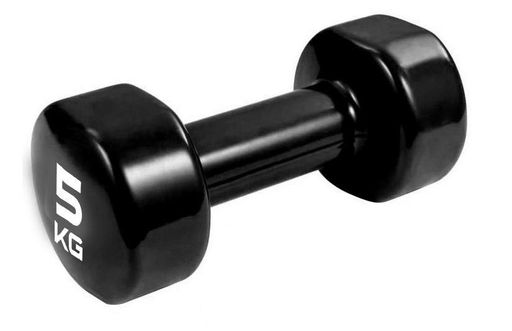 Гантелі вінілові PowerPlay 4125 Achilles 2*5 кг. Чорні (пара - 2шт.) (1232474)