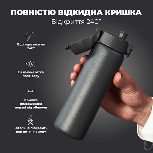 Пляшка для води металева вакуумна ION8 500 мл. Vacuum Insulated, Grey (1232482)