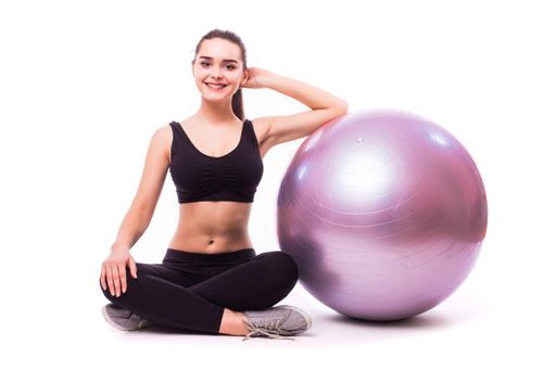 М'яч для фітнесу (фітбол) PowerPlay 4001 Ø65 cm Gymball  Ліловий + помпа (1232799)