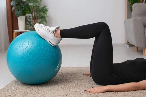 М'яч для фітнесу (фітбол) PowerPlay 4001 Ø65 cm Gymball  М'ятний + помпа (1232801)