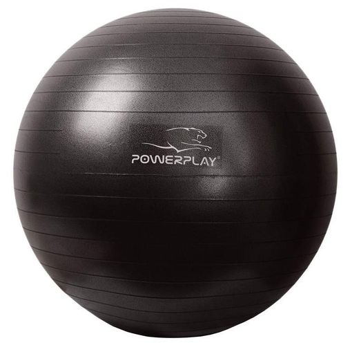 М'яч для фітнесу (фітбол) PowerPlay 4001 Ø65 cm Gymball  Чорний + помпа (1232802)