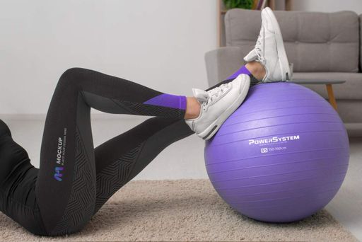 М'яч для фітнесу (фітбол) Power System PS-4012 Ø65 cm PRO Gymball Purple (1232818)