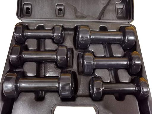 Набір гантелей в кейсі 9 кг. PowerPlay 4121 Fitness Dumbells (2шт.х1кг. 2шт.х1,5кг. 2шт.х2кг.) (1232880)