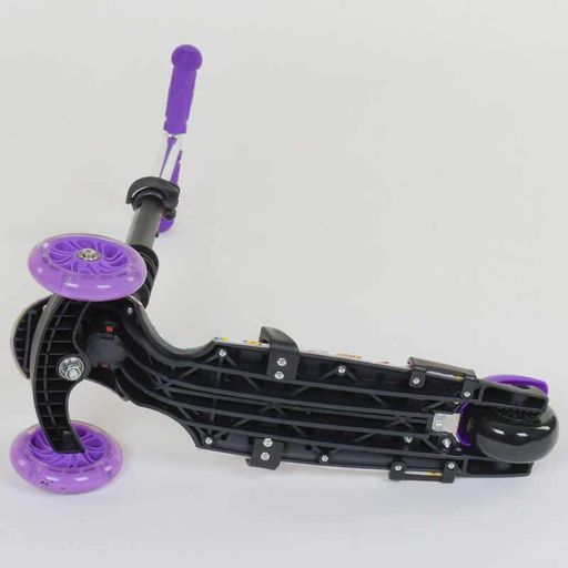Самокат 5 в 1 Best Scooter PU колеса з підсвічуванням. Purple and White (74058) (1233095)