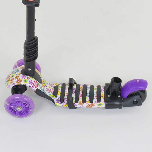 Самокат 5 в 1 Best Scooter PU колеса з підсвічуванням. Purple and White (74058) (1233095)