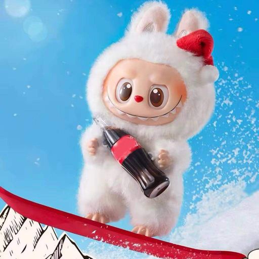 Мягка игрушка-брелок Лабубу с бутылкой Coca Cola Labubu (1233224)