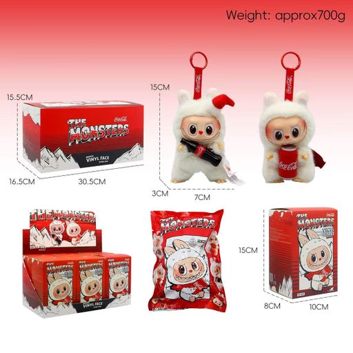 Мягка игрушка-брелок Лабубу с бутылкой Coca Cola Labubu (1233224)