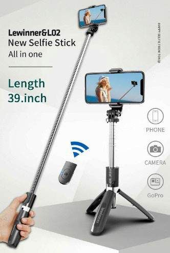 Монопод-штатив Fashion Selfie Stick L02 black для телефона, фотоаппарата, экшен камеры (1233242)