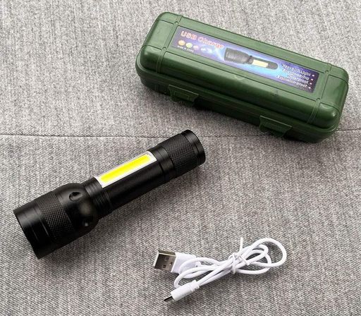 Ліхтар акумуляторний із зумом BL-150-T6 потужний кишеньковий ліхтарик ручний з бічним світлом T6 +COB Зум ZOOM (1233357)
