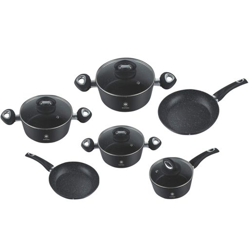 Набор посуды с мраморным покрытием ZBP-7154 black (1237248)