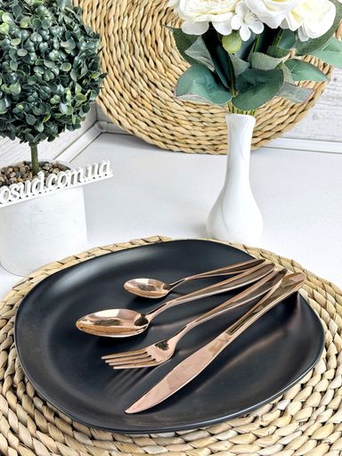 Набор столовых приборов 24 предмета Berlinger Haus Metallic Line Rose Gold Edition BH-2623 (1237381)