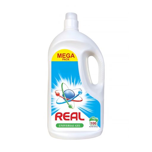Гель для прання Real Universal Gel Універсальний, 100 циклів прання, 4 л