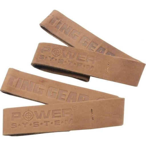 Лямки для тяги шкіряні Power System PS-3320 Leather Straps Бежеві (1241771)