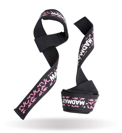 Лямки для тяги MadMax Camo Power Wrist Straps Camo/Pink (1241774)