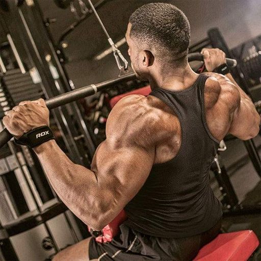 Лямки для тяги RDX S4 Gym Cotton Gel Straps Black Plus (1241776)