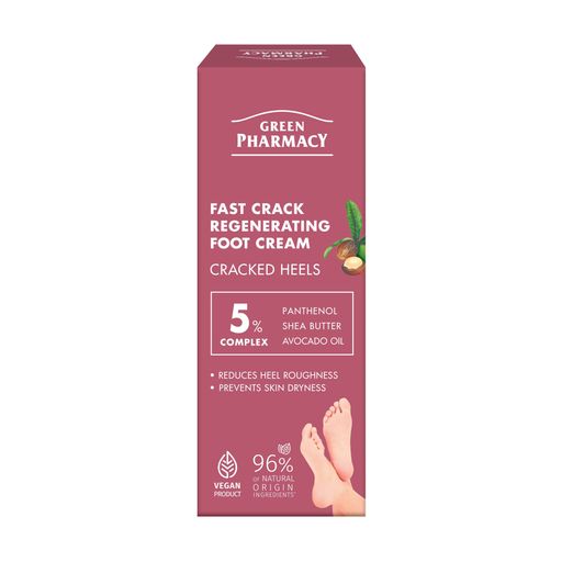 Крем для ніг Green Pharmacy Fast Crack Regenerating Foot Cream проти тріщин, 75 мл