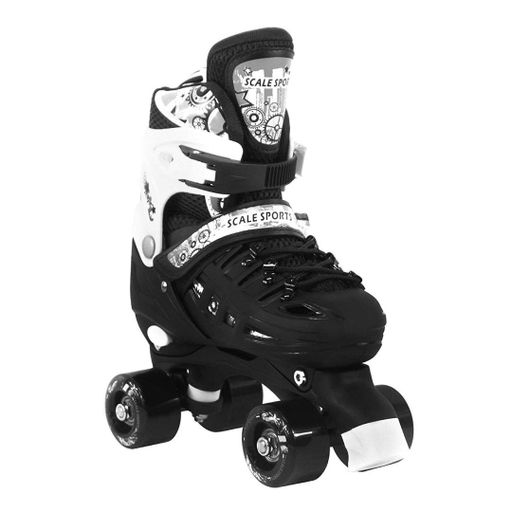 Раздвижные ролики квады Scale Sports. Black (размер 34-38) (1242300)