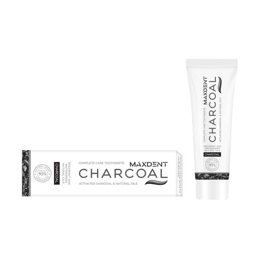 Зубная паста MAXDENT Charcoal абсорбирующая, 75 мл