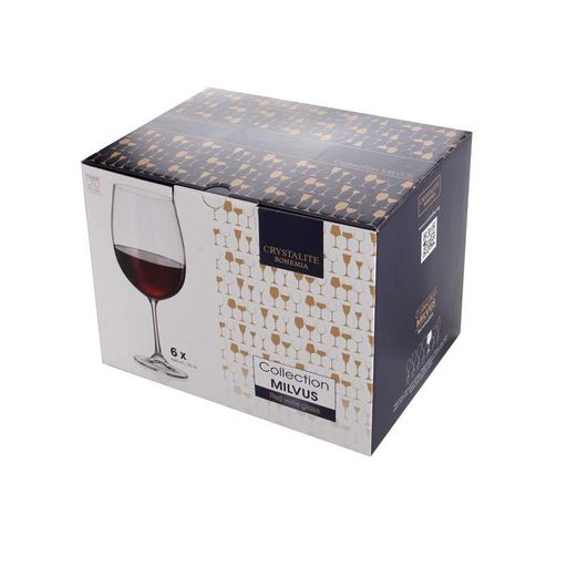 Бокалы для вина Bohemia Barbara 6шт, h-24 см, 640 мл (1243629)