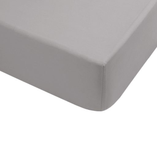 Простынь на резинке с наволочками сатин premium Lotus Home - Leona серый 180x200+50x70 (2) (1246874)