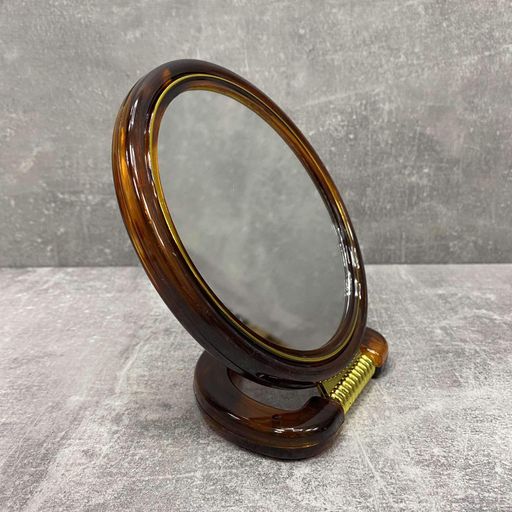 Дзеркало двостороннє настінне пластикове коричневе Mirror 417-6 (1248119)