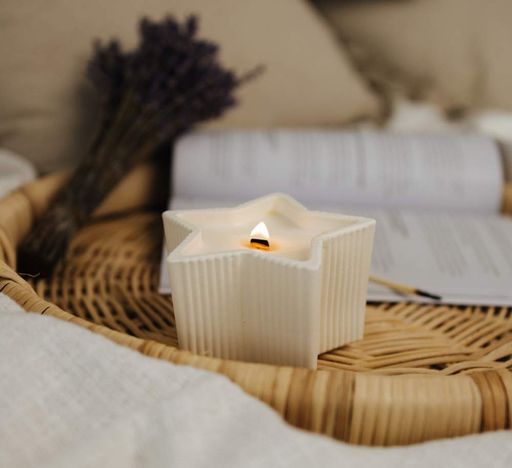 Аромасвічка STAR KAKI BEIGE 100% WOOD WAX 150g 30h Гранд Презент NAC 1079 (1248559)