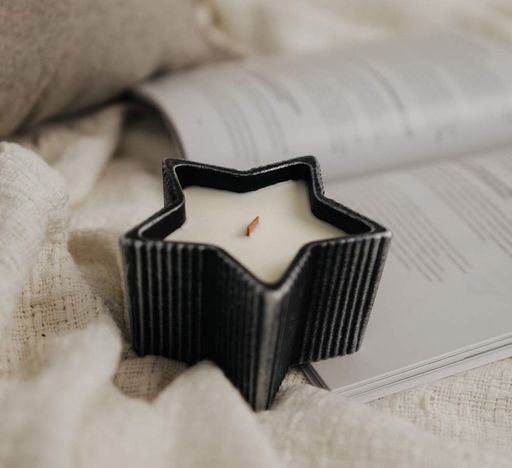 Аромасвічка STAR CHERRY BLOSSOM BLACK-SILVER 100% WOOD WAX 150g 30h Гранд Презент NAC 1075 (1248560)