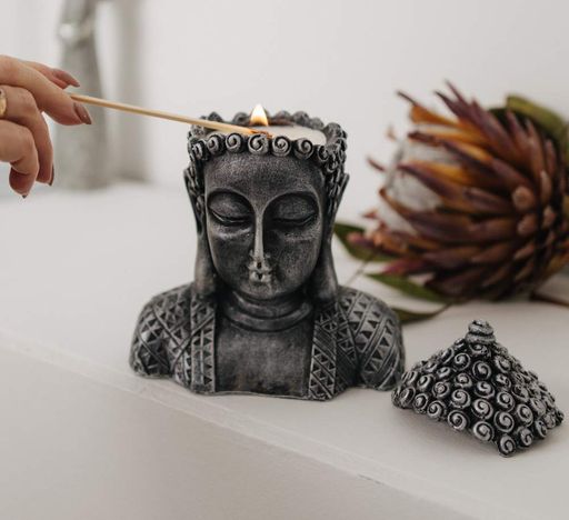 Аромасвічка BUDDHA SANDAL SILVER 100% WOOD WAX 140g 30h Гранд Презент NAC 1060 (1248568)