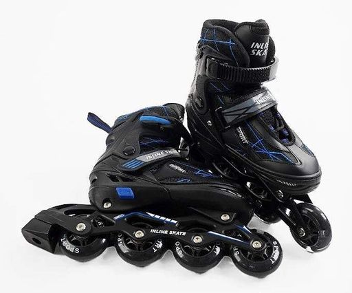 Роликові ковзани 070-L Best Roller колеса PU що світяться. Black (розмір 39-43) (173875) (1249075)
