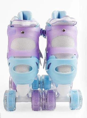 Раздвижные ролики квады 0-80 М Best Roller колеса PU светящиеся. Violet (размер 34-38) (170018) (1249098)