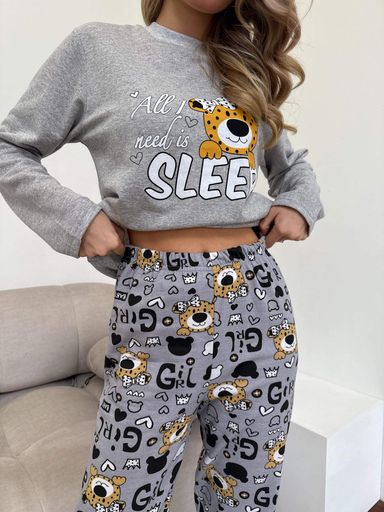 Жіноча піжама тепла COSY з начісом "Baby Leo" 2XL (KMW112XL) (1249191)