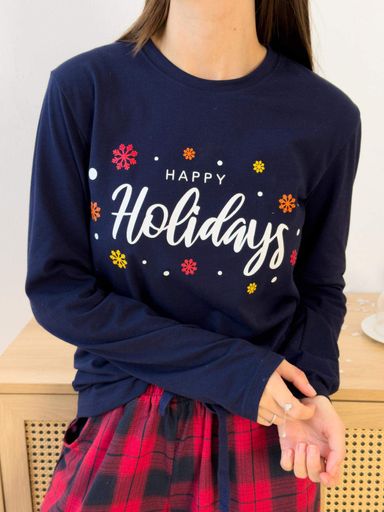 Лонгслів жіночий Happy Holidays COSY синій XL (LW21XL) (1249302)