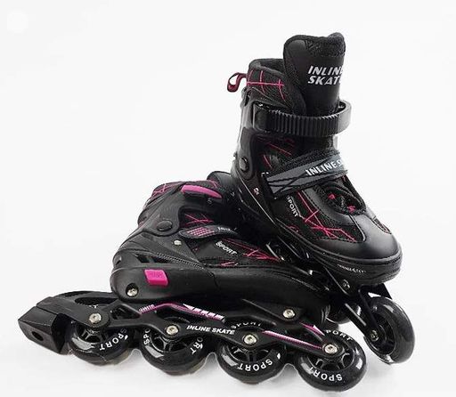 Роликові ковзани 250-L Best Roller колеса PU що світяться. Black (розмір 39-43) (173876) (1249314)