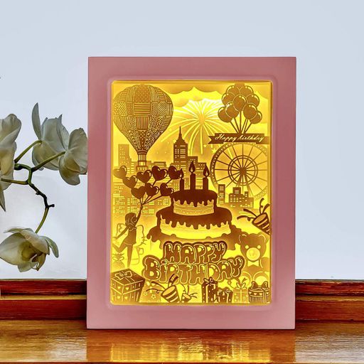 3D настольная картина-ночник "С Днем Рождения" 3DTOYSLAMP 21х16 см CL0028552 (1249357)