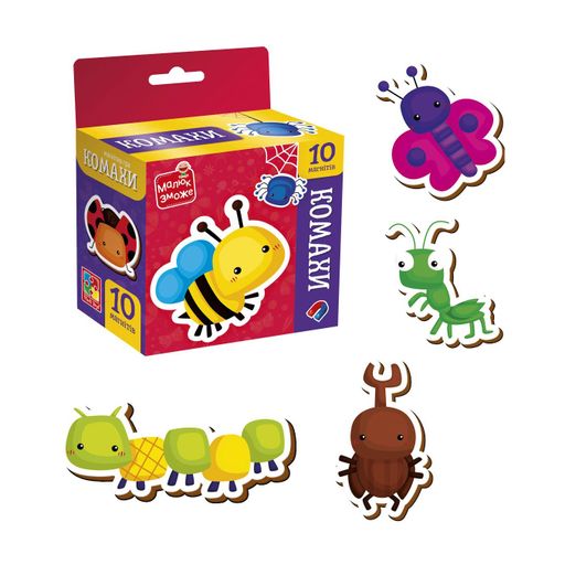 Магнитная игра Vladi Toys Комахи, 10 магнитов, от 3 лет (VT3106-32)