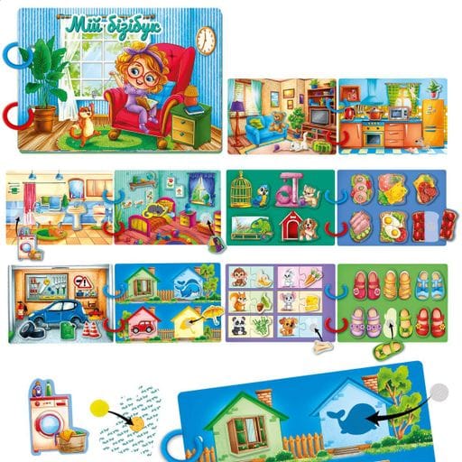 Развивающая игра Vladi Toys Busy Book Мой дом, с липучками, 44 детали, от 3 лет (VT1310-08)
