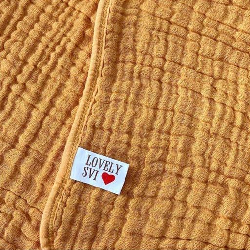 Детское полотенце с капюшоном Lovely Svi органический хлопок ( муслин) – 6-слойный, дышащий 80 x 80 Желтый (1250536)