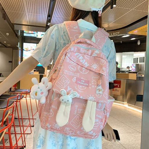 Рюкзак підлітковий No Brand 230632 Зайчик 20 л Pink (1252253)