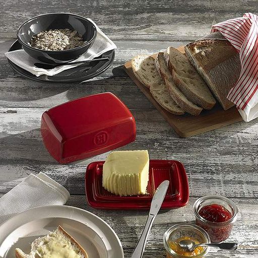 Масленка керамическая с крышкой Emile Henry Kitchen Tools 16,5х11,5 см бежевый (020225) (1254228)