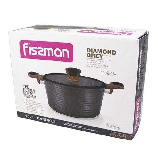 Каструля Fissman Diamond Grey 4.5 л з кришкою (4304) (1254458)