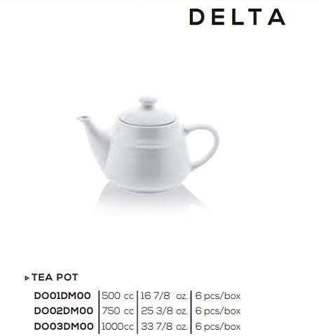 Чайник заварювальний з кришкою Gural Porselen Delta White 500мл DO01DM00 (1255239)