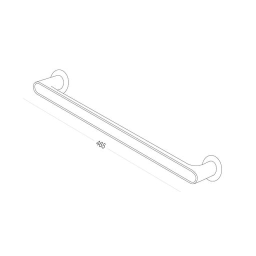 Держатель для полотенец MVM BP-30 клеящийся Бело-черный (BP-30 WHITE/BLACK) (1255607)